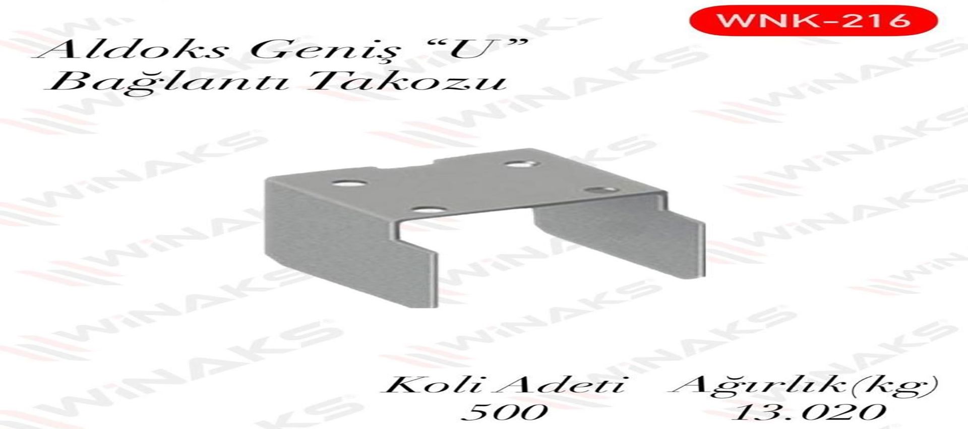 Aldoks Geniş "U" Bağlantı Takozu