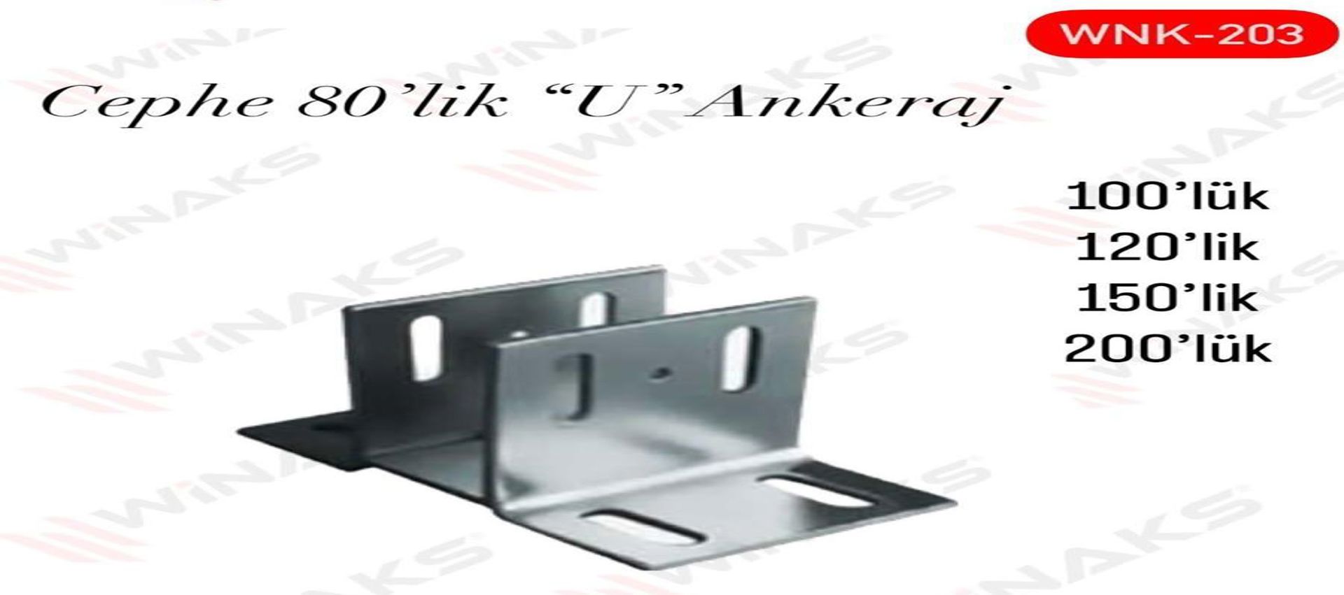 Cephe 80'lik "U" Ankeraj